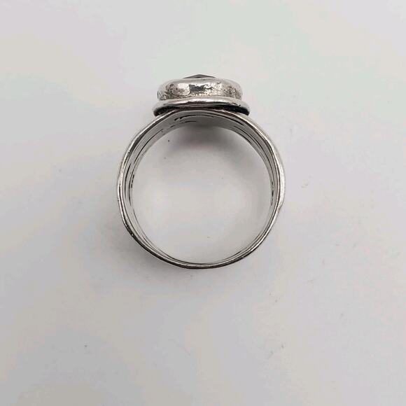 SILPADA Sterling Silver 925 Green Glass Daintree Ring Size 10 R1463 - Picture 7 of 11